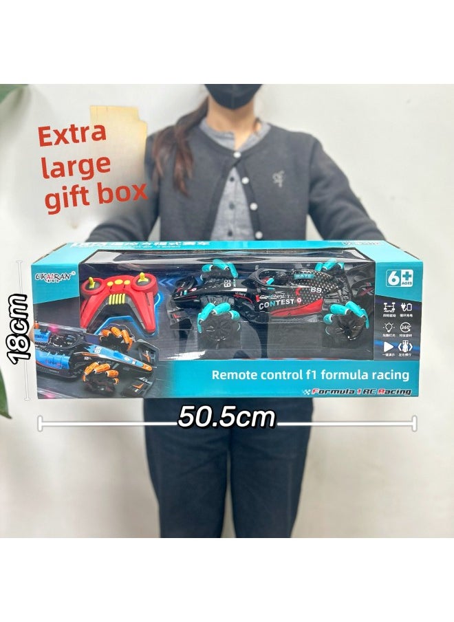 Boy Toy Remote Control Car Climbing Car 1:18 Model Off-road Vehicle Racing Drift Charging Remote Control Car Toy-Color:2019-229 Remote Control F1 Stunt Racing  - Image 1