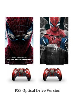 Generic PS5 Slim Optical Drive Version Sticker, Sony PS5 Slim Console Controller Skins Set, Skin Wrap Decal Sticker PS5 Slim Optical Drive Version, Protective Film Sticker for Spider-Man, Vinyl Cover Sticker  - Image 1