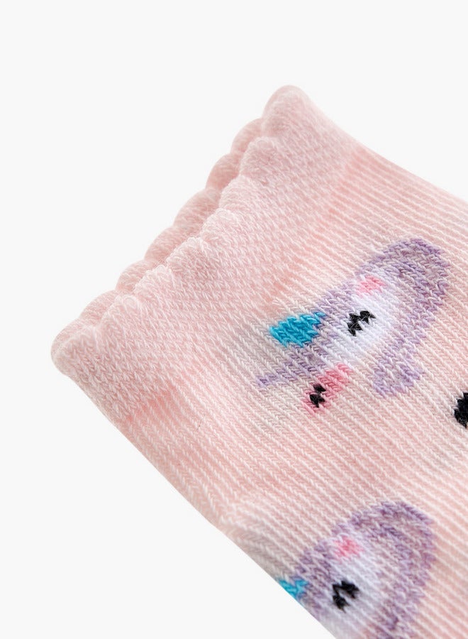 بيرفيت جوارب كاحل بطبعة وحيد القرن - مجموعة من  قطع - Image 5