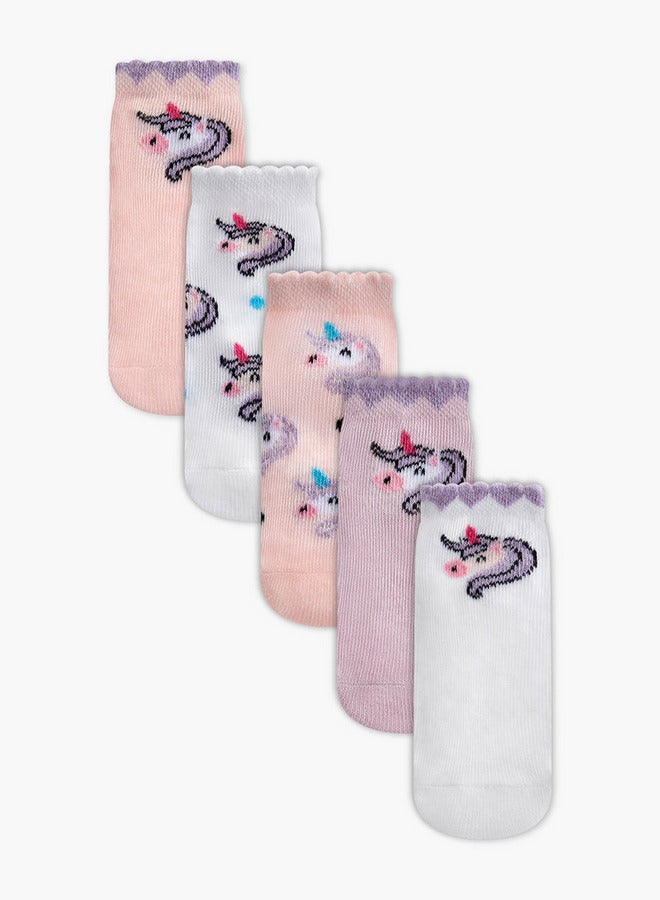 بيرفيت جوارب كاحل بطبعة وحيد القرن - مجموعة من  قطع - Image 1