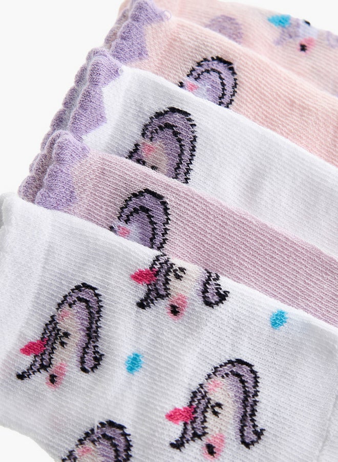 بيرفيت جوارب كاحل بطبعة وحيد القرن - مجموعة من  قطع - Image 4