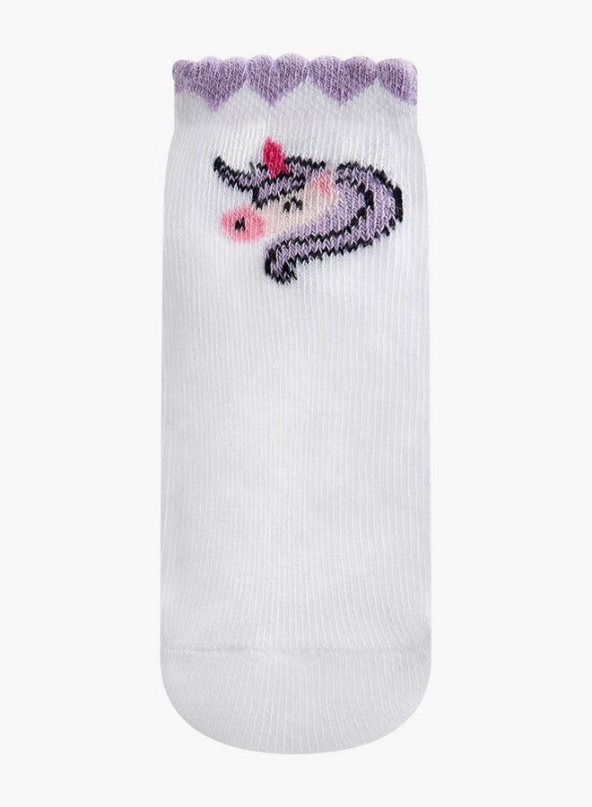 بيرفيت جوارب كاحل بطبعة وحيد القرن - مجموعة من  قطع - Image 2