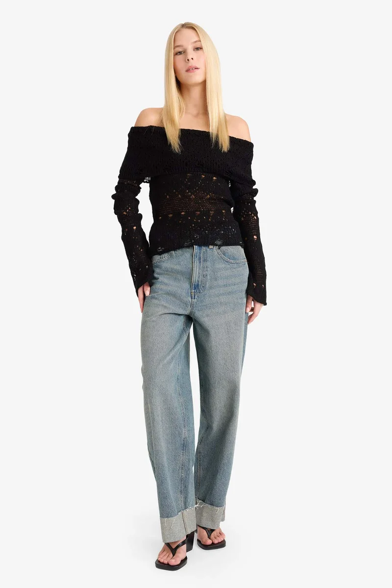 ديفاكتو Slim Fit Strapless Pullover