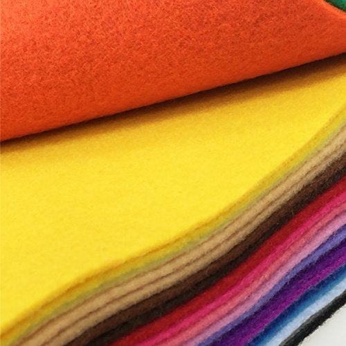 flic-flac 28pcs 8 x 8 inches (20cmx20cm) 1.4mm Thick Soft Felt Fabric Sheet Assorted Color Felt Pack DIY Craft Sewing Squares Nonwoven Patchwork - Image 5