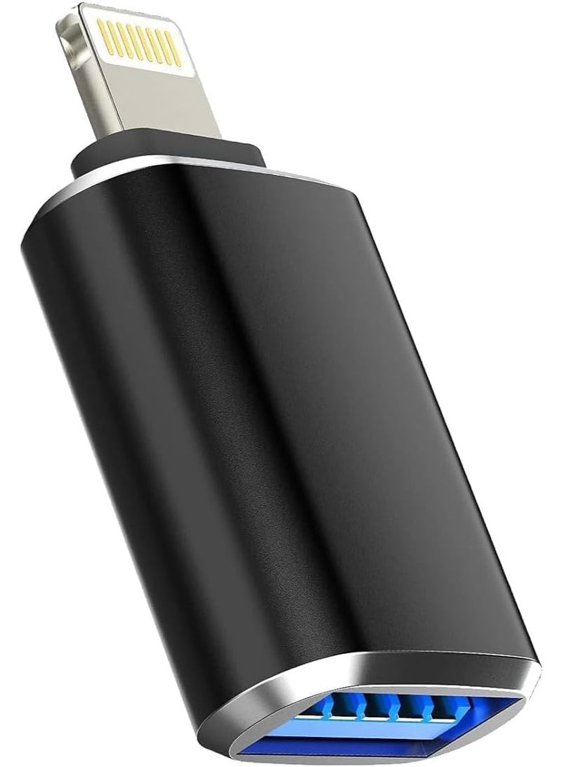محول USB OTG معتمد من Aple MFi للآيفون/الآيباد - لتوصيل محركات أقراص فلاش USB ولوحات المفاتيح والفئران - Image 1