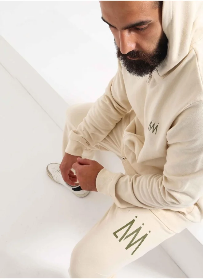 I Am The Company UNISEX SWEATPANTS - BEIGE & OLIVE