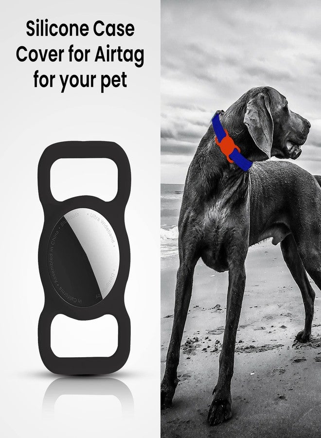 Squif Compatible with for Airtag Pets, Dogs, Cats | Protective Silicone Case for Air Tag (Black) - Image 3