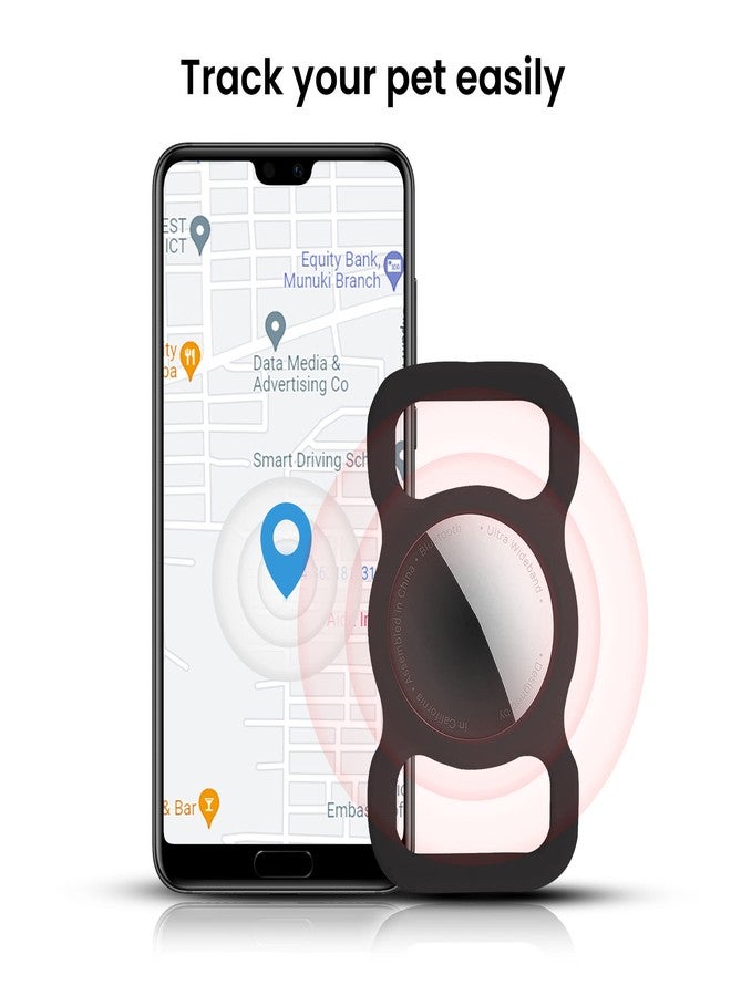 Squif Compatible with for Airtag Pets, Dogs, Cats | Protective Silicone Case for Air Tag (Black) - Image 5