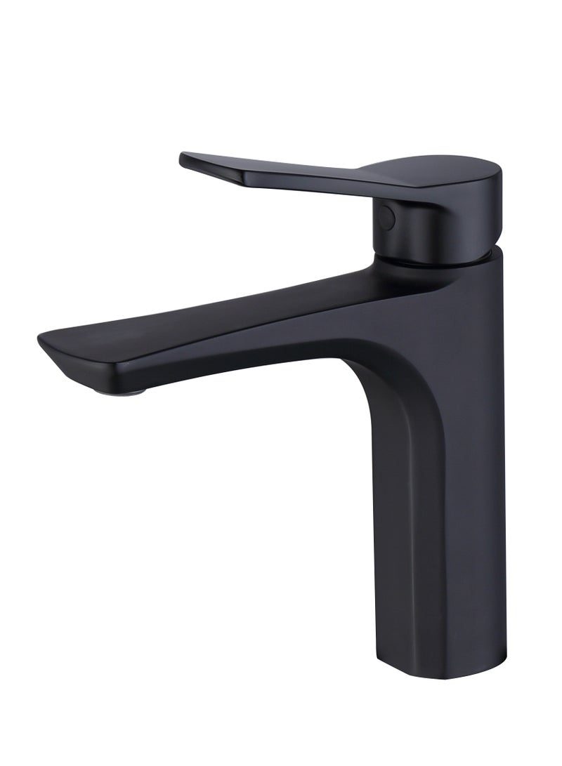 ﺻ ﻮ ﺭ ﺓ ﺍ ﻟ ﻌ ﻼ ﻣ  BRIMIX خلاط حوض رافعة واحدة صنبور حوض غسيل الماء البارد والساخن صنبور الحمام مرحاض الغرور الحنفية (أسود) - Image 1