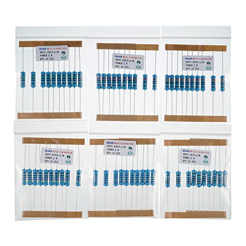 BOJACK 300 Pcs 30 Values Resistor Kit 1 Ohm - 1M Ohm with 1% 2W Metal Film Resistors Assortment - Image 5
