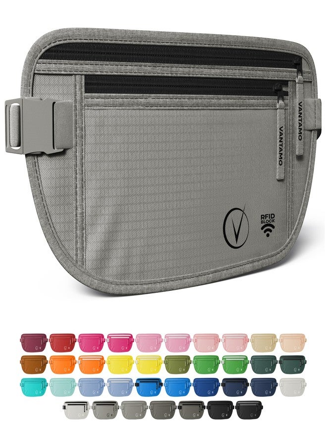 Vantamo Money Belt for Travel - Security Fanny Pack for Phone, Money, Passport, & More with Anti Theft RFID Protection - Slim Under Clothes Hidden Wallet Holder Bag - Unisex Travel Waist Pouch for Women & Men - Image 1