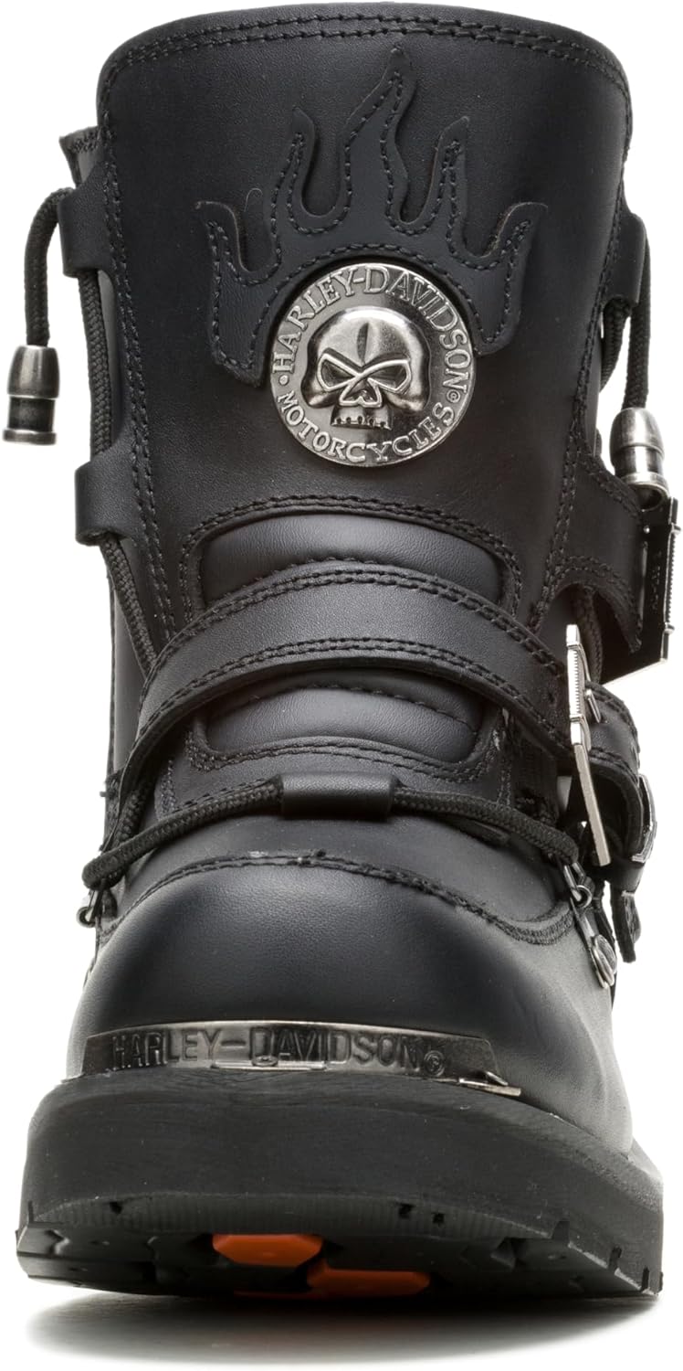 HARLEY DAVIDSON HARLEY-DAVIDSON Men's Distortion Leather Motorcycle Casual Boot, Black - Image 2
