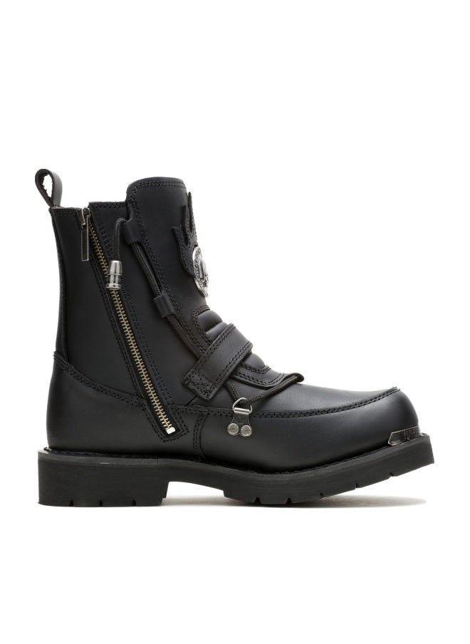 HARLEY DAVIDSON HARLEY-DAVIDSON Men's Distortion Leather Motorcycle Casual Boot, Black - Image 1