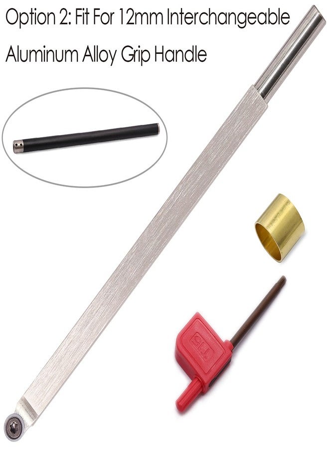 Asieg Tool Finisher Wood Turning Tool Carbide Tipped Lathe Chisel Tool Bar With Ci5 8.9mm Round Carbide Insert Cutter and Copper Hoop for Wood Hobbyist or DIY or Carpenter,Handle not Include - Image 4