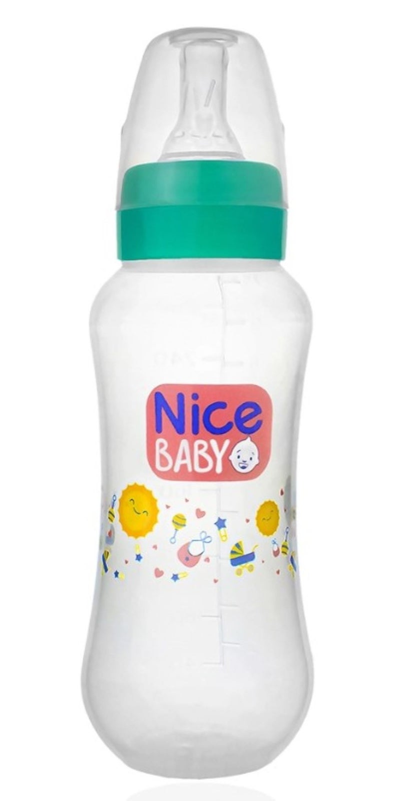 نايس بيبي ببرونة نايس بيبى بدون بيد 280 ml - اخضر- متعددة الاشكال - Image 1