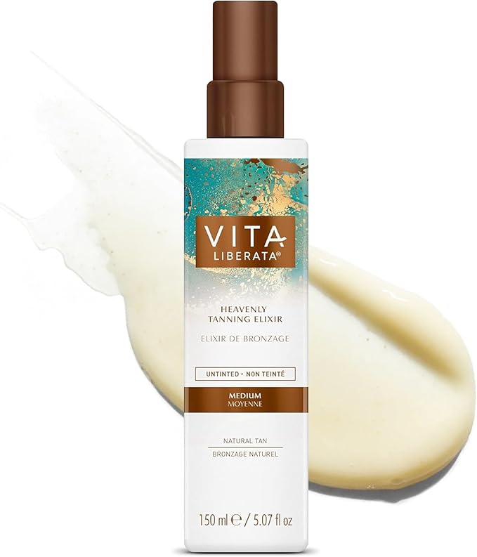 Vita Liberata Heavenly Self Tanning Elixir Medium Untinted Hydrating Self Tan For Beautifully Bronzed Skin Formulated with Organic Aloe Vera Ginkgo Biloba Extract 150ml - Image 1