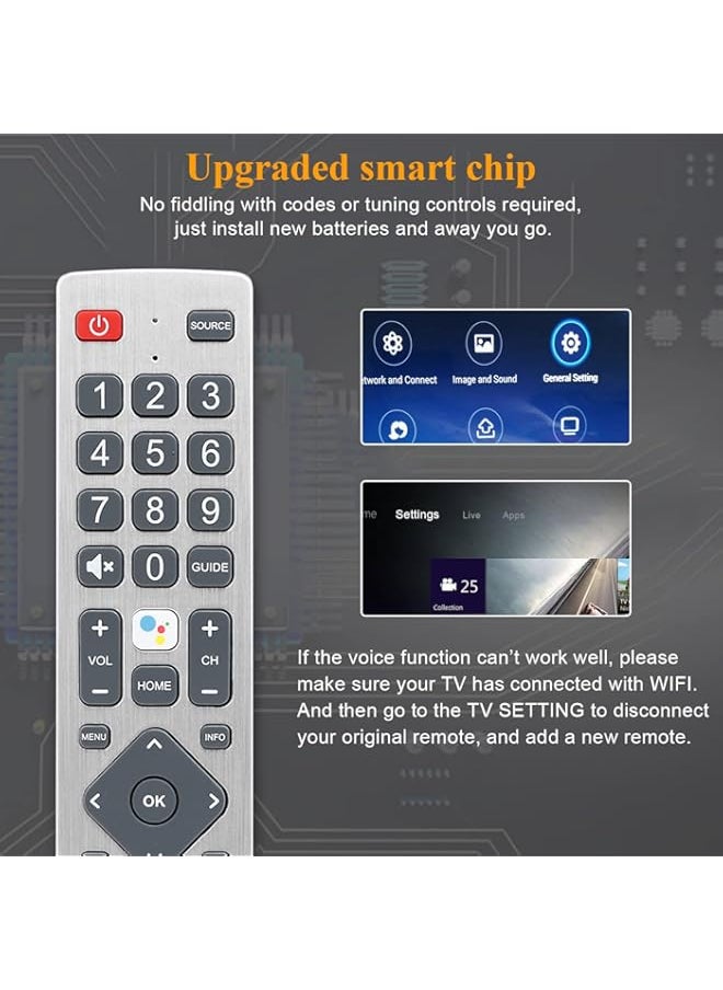 HuHa - YiBiChin New Voice Remote Control SHWRMC0133 Compatible with Sharp Aquos UHD TVs 40BL2EA 40BL3EA 40BL4EA 40BL5EA 50BL2EA 50BL3EA 50BL4EA 50BL5EA 55BL2EA 55BL3EA 55BL5EA 65BL2EA 65BL3EA 65BL4EA 65BL5EA - Image 1