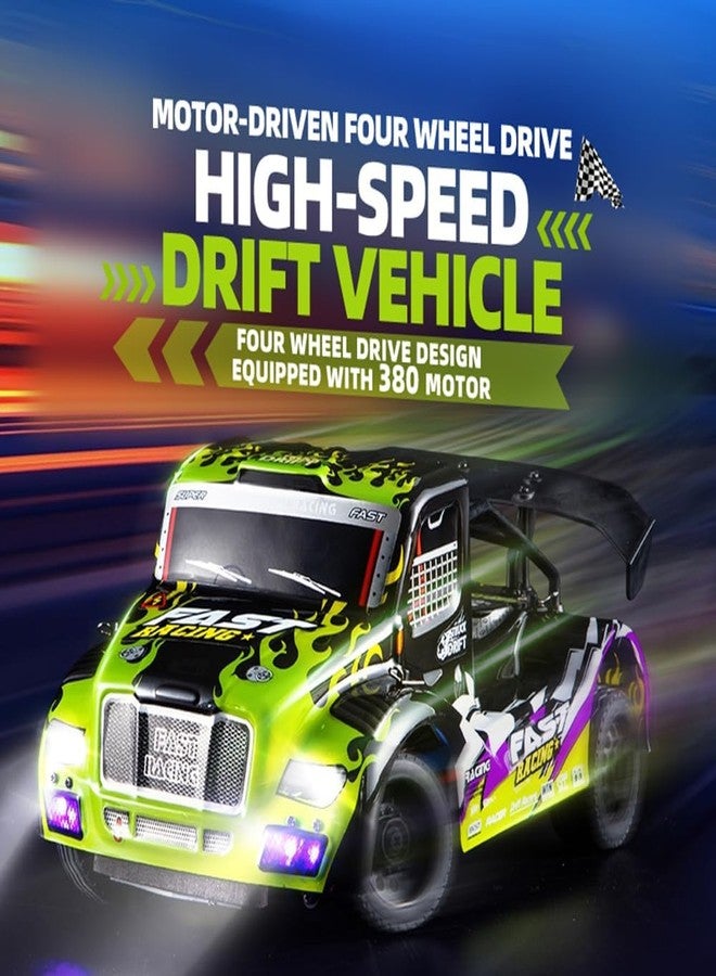Black Foru RC Drift Car 1/16 Stepless Speed Change Spring Shock Absorption 2.4G Anti Interference Remote Control Drift Car Toy - Image 5
