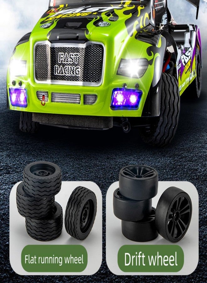 Black Foru RC Drift Car 1/16 Stepless Speed Change Spring Shock Absorption 2.4G Anti Interference Remote Control Drift Car Toy - Image 3