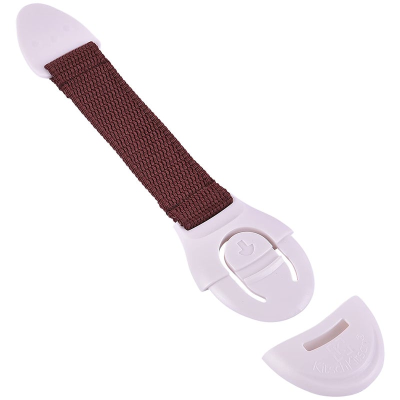 KitschKitsch أقفال أدراج أمان الأطفال البلاستيكية (8 قطع بني) - Image 5