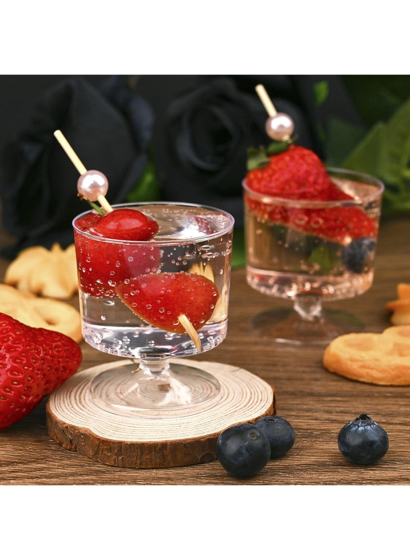 Sweet seven 50 قطعة من أكواب الحلوى الصغيرة بحجم 5 أونصة مع ملاعق - أكواب بلاستيكية أنيقة للمقبلات والموس والحلويات - أكواب تقديم للحفلات - Image 5