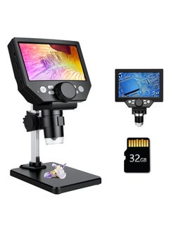 ماركة غير محددة ميكروسكوب رقمي LCD، 4.3 بوصة 1080P 10 ميغابيكسل، تكبير 1-1000X عدسة مكبرة لاسلكية USB كاميرا ميكروسكوب استيريو، كاميرا 10 ميغابيكسل مسجل فيديو بشاشة HD  - Image 1