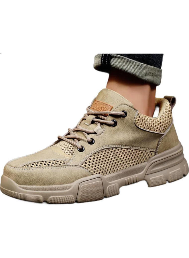 Fumer Fumeier Safety Shoes For Men, Summer Breathable Steel Toe Cap, Anti-Smashing, Anti-Puncture, Comfortable, Protective Work Functional Shoes 1115T Size 37 - Image 1