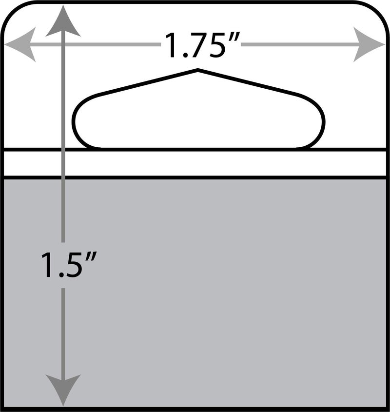 KENCO 1-3/4" X 1-1/2" Slot Holed Adhesive Hang Tabs 1000/Pack - Image 1