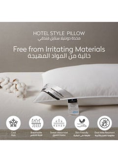 Donetella Cotton Pillow 4-Pieces(1600 Gm Each) Sleeping Bed Pillow King Size 50X75 Cm Hotel Style Double Edge Stitched Premium Gel Fiber, Medium Loft, White  - Image 4