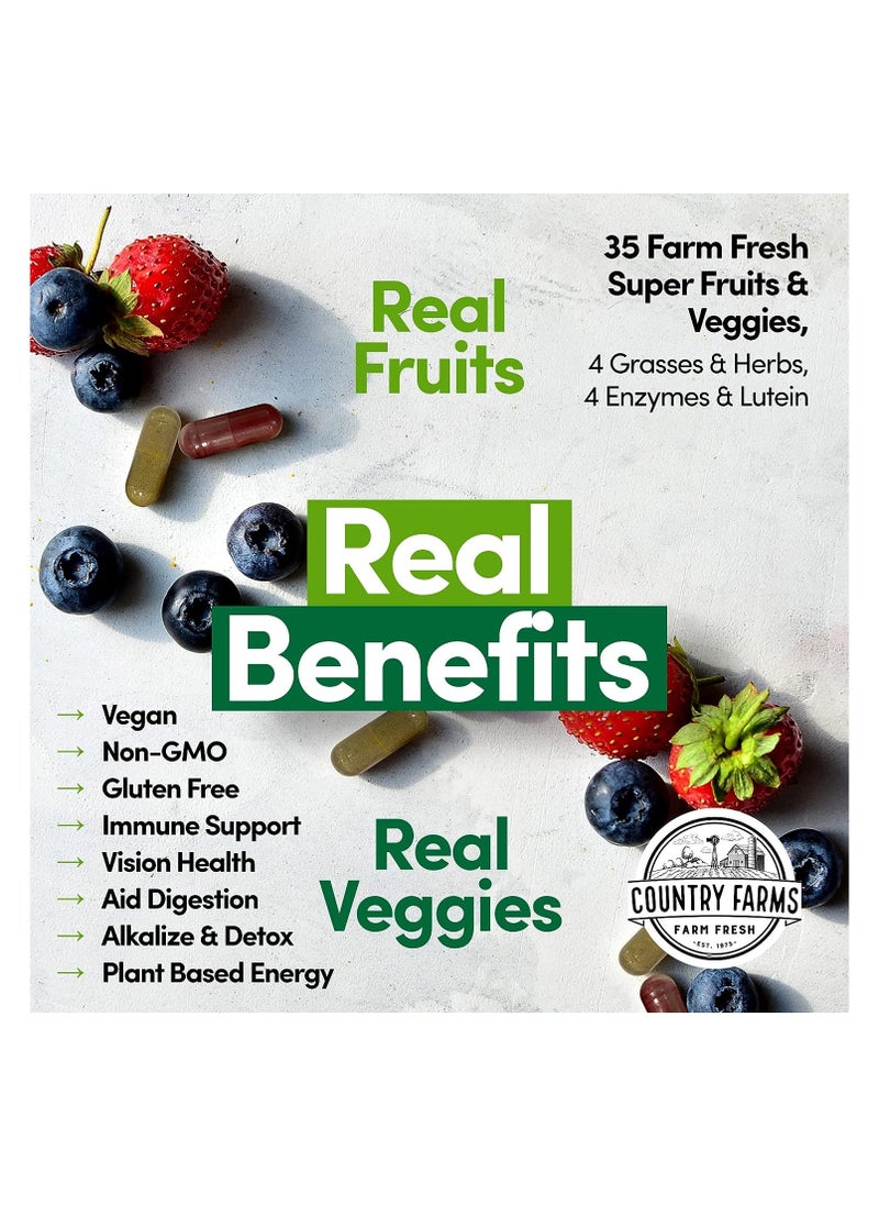 COUNTRY FARMS - Super Fruits & Veggies 60 Capsules - Image 1