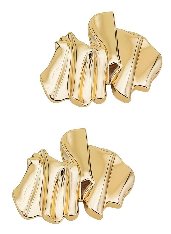 CYUXING 2Pcs Gold Irregular-Shaped Metal Brooches, Gold Pins for Clothes Exquisite Brooches & Pins Decorations for Women Fashion Weddings Suit Dress Clothing Accessorie - Image 1