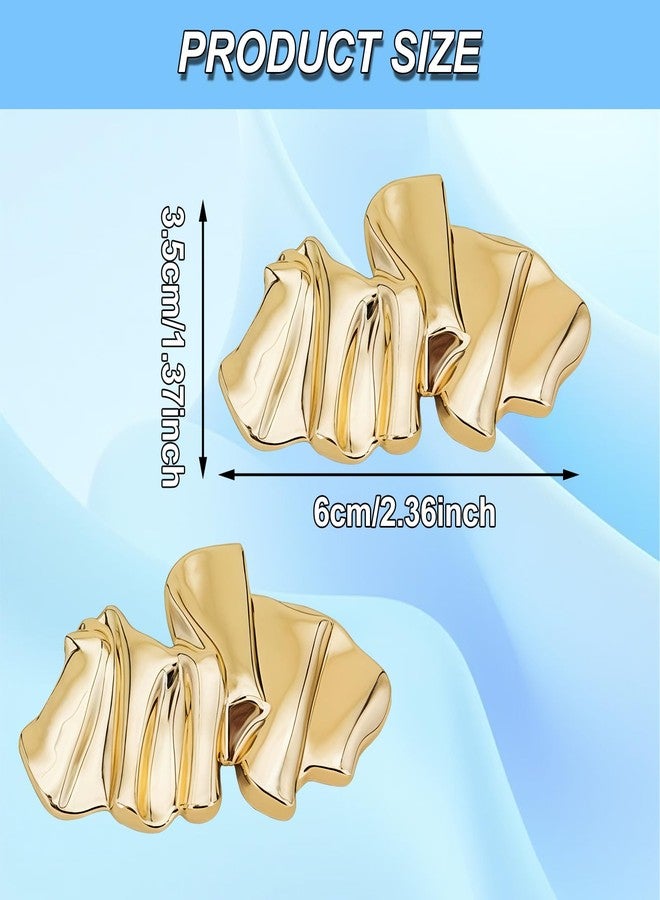 CYUXING 2Pcs Gold Irregular-Shaped Metal Brooches, Gold Pins for Clothes Exquisite Brooches & Pins Decorations for Women Fashion Weddings Suit Dress Clothing Accessorie - Image 2