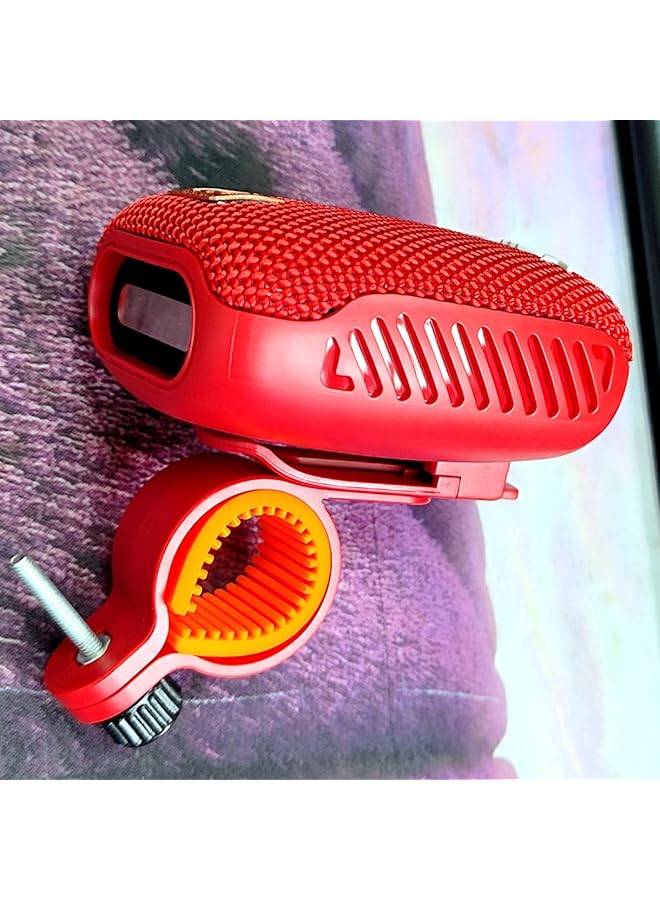 erorex Speaker Hands Calls Answering Portable Waterproof Speaker For Cycling Hiking Long Battery Life Compact And Stylish Portable Design Red  - Image 3