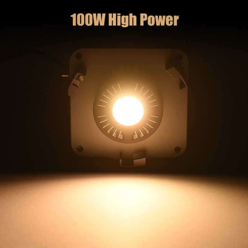 BAFANG BF-100W Compact COB Video Light 100W LED Fill Light 2700K-6500K Dimmable 10 Scene Lighting Effects Mini Bowens Mount for Indoor Outdoor Vlog Live Streaming Photography - Image 2