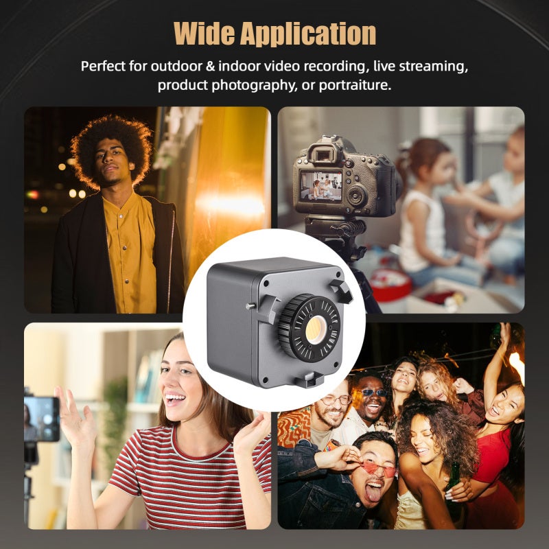 BAFANG BF-100W Compact COB Video Light 100W LED Fill Light 2700K-6500K Dimmable 10 Scene Lighting Effects Mini Bowens Mount for Indoor Outdoor Vlog Live Streaming Photography - Image 3