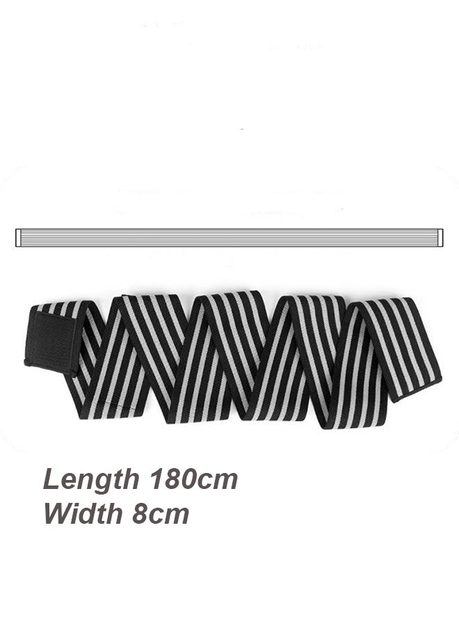 فَرَحُوم أربع أربطة ركبة مع حزام للرجال والنساء، دعامة ركبة مرنة وكم ضغط للساق، مناسبة لرفع الأثقال، السكوات، رفع القوة، الجري، وتمارين الصالة الرياضية. - Image 5