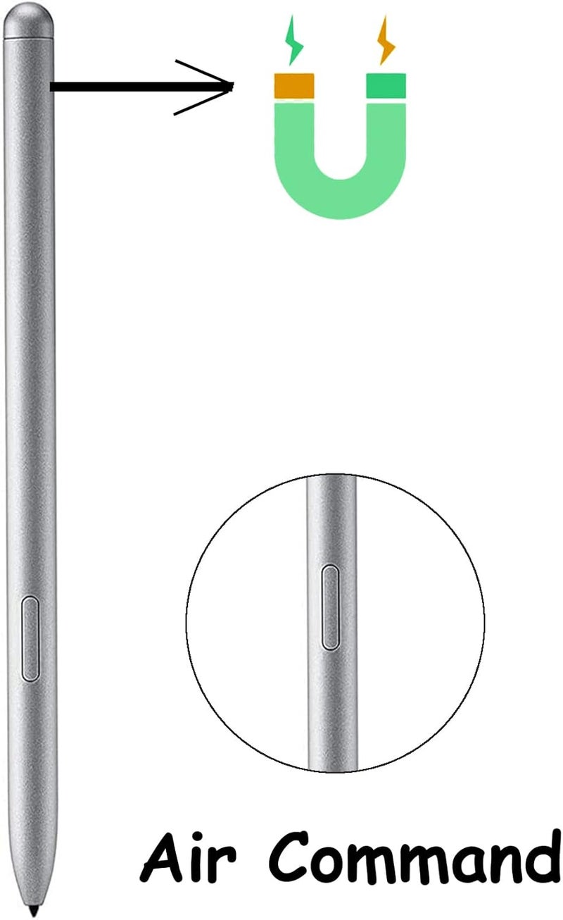 CaoXiong Galaxy Tab S7 Stylus Replacement for Samsung Galaxy Tab S7, Tab S7 Plus T875 S Pen(Silver,Without Bluetooth) - Image 2