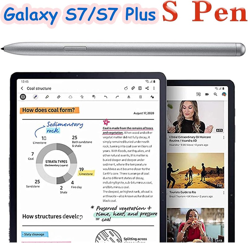 CaoXiong Galaxy Tab S7 Stylus Replacement for Samsung Galaxy Tab S7, Tab S7 Plus T875 S Pen(Silver,Without Bluetooth) - Image 4