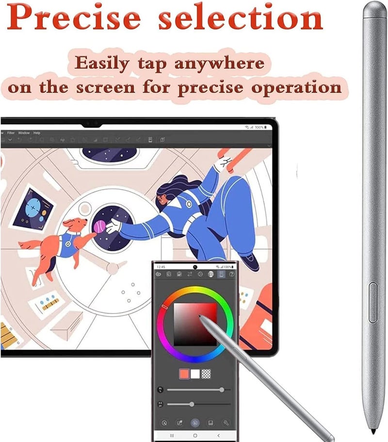 CaoXiong Galaxy Tab S7 Stylus Replacement for Samsung Galaxy Tab S7, Tab S7 Plus T875 S Pen(Silver,Without Bluetooth) - Image 5