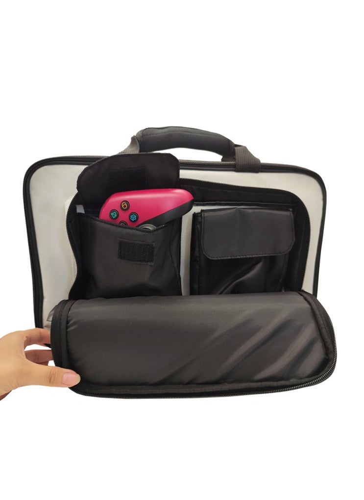 أيه أس أيه حقيبة حمل لجهاز PS5 Slim Edition، حقيبة تخزين مقبض وحدة التحكم في الألعاب، حقيبة حماية، وحدات تحكم، قاعدة وملحقات، مقاومة للصدمات، ومقاومة للماء والخدش  - Image 5