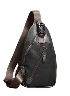 Skycare Skycare Men's Leather Chest Bag, Fashionable and Trendy Shoulder Bag, Crossbody Bag, Sling Bag, Bike Backpack  - Image 1