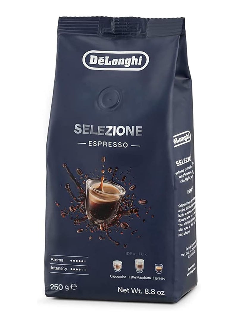 De'Longhi Selezione Coffee Beans - 70% Arabica, 30% Robusta Blend, Premium Quality, 250g Bag - Rich Flavor & Perfect for Espresso Machines  - Image 1