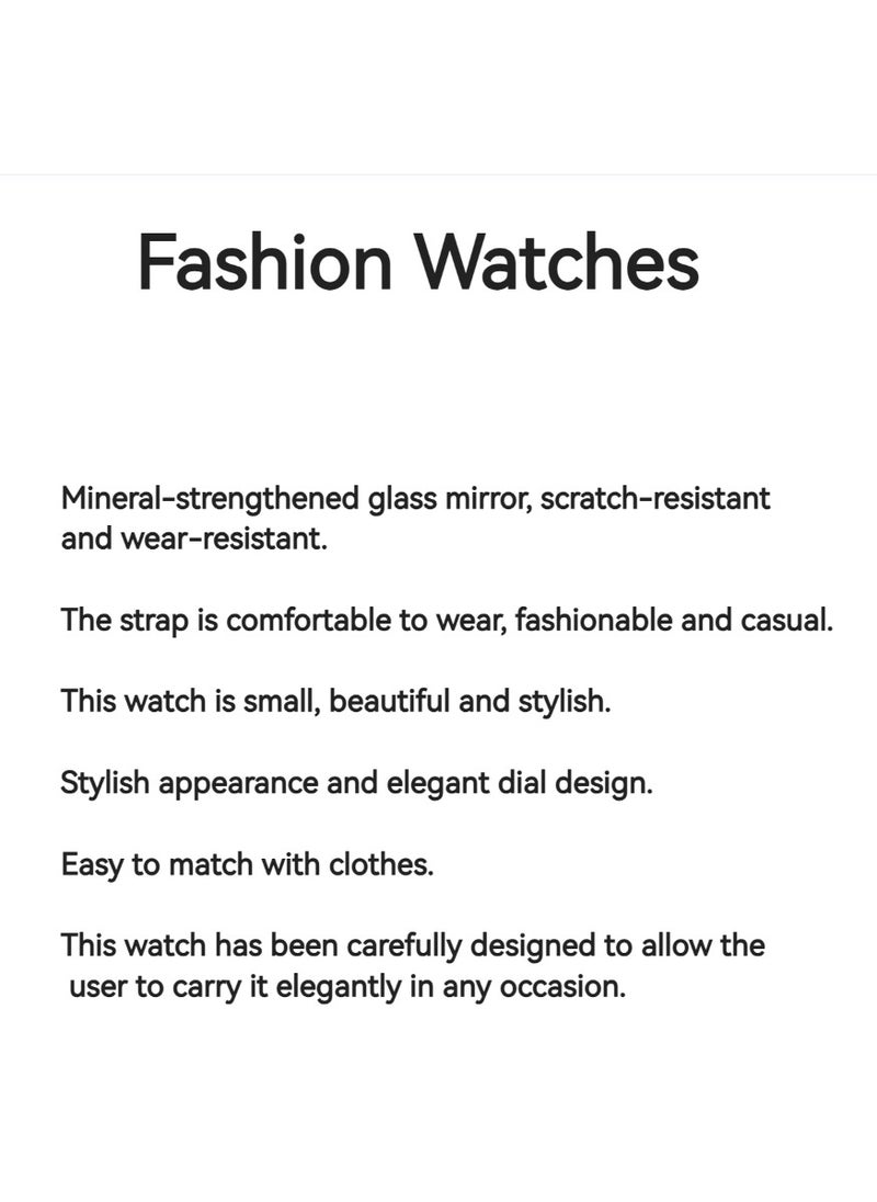 Generic Fashion Roman pattern diamond ladies watch quartz leather belt Women's watch green  - Image 2