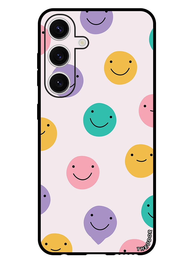 Theodor Protective Case Anti Scratch Shock Proof Bumper Cover For Samsung Galaxy S24 Plus Smileys - Image 1