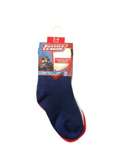 Justice League Superman Bamboo Cotton Sock - Solid (Pack Of 3) - Blue/White/Red 2-4Y  - Image 1