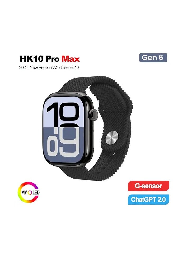 HK - HK10 Pro Max AMOLED Smart Watch Open ai New ChatGPT Application Market Wireless Charging - Image 1