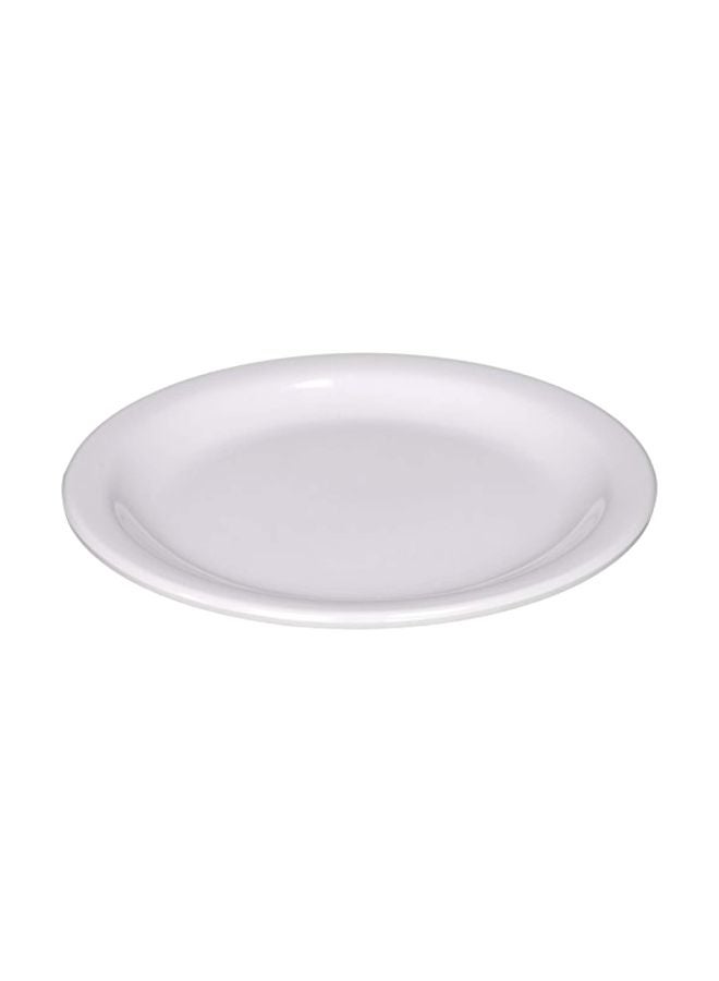 Winco MMPR-6W Round Melamine Plate, 6.5-Inch, White ( 12 Count ),Medium   6-3/8" - Image 1