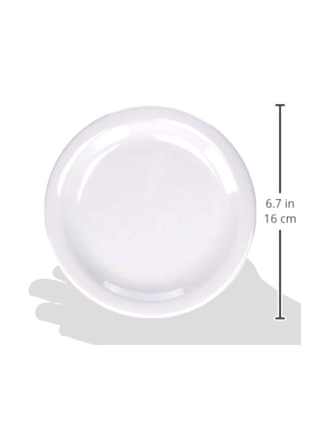 Winco MMPR-6W Round Melamine Plate, 6.5-Inch, White ( 12 Count ),Medium   6-3/8" - Image 3