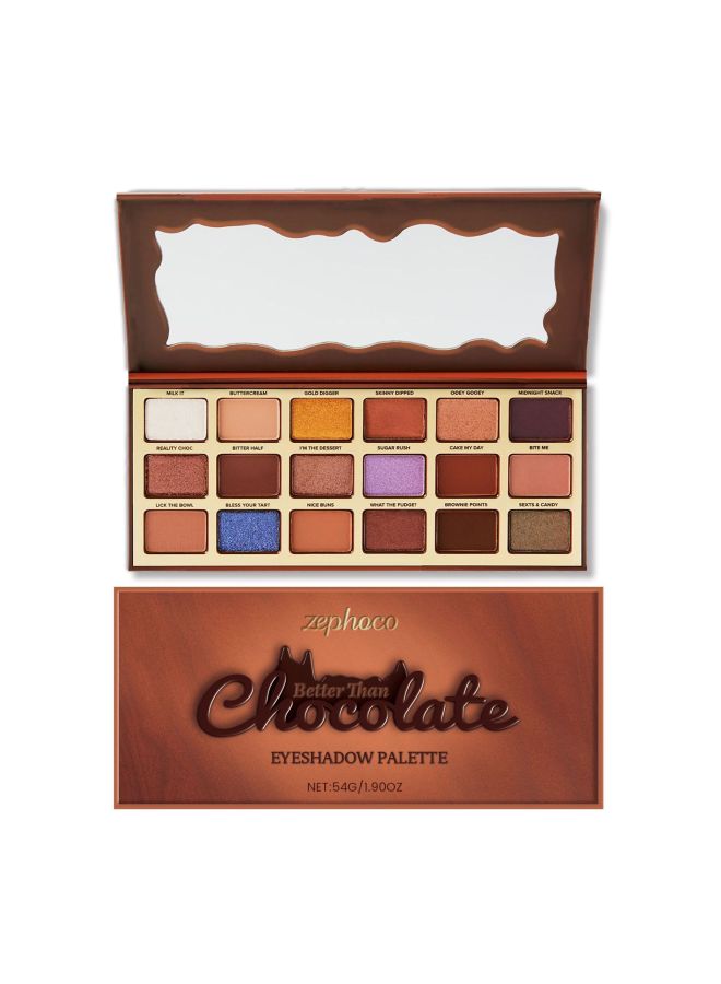 zephoco Chocolate-inspired Eyeshadow Palette, Earth Tones, Cool-toned Highlighter, Lightweight And Highly Pigmented, Suitable For Daily Commute - Image 5