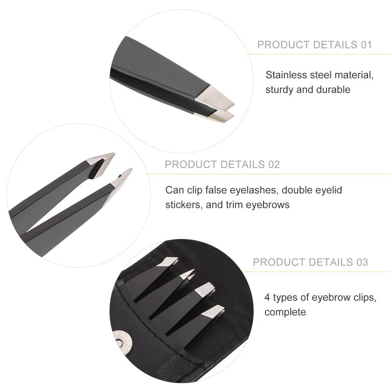 📦 ملقط لتقليم الحواجب مع مشبك مغلق متعدد الاستخدامات لإزالة الشعر - Image 5